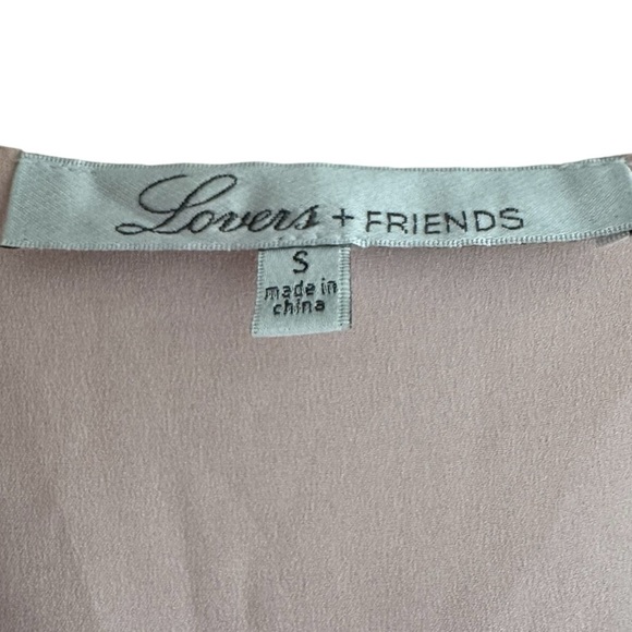 LOVERS+FRIENDS x REVOLVE Butterfly Wrap Top in Blush Pink Flutter Sleeve Small - Picture 7 of 8